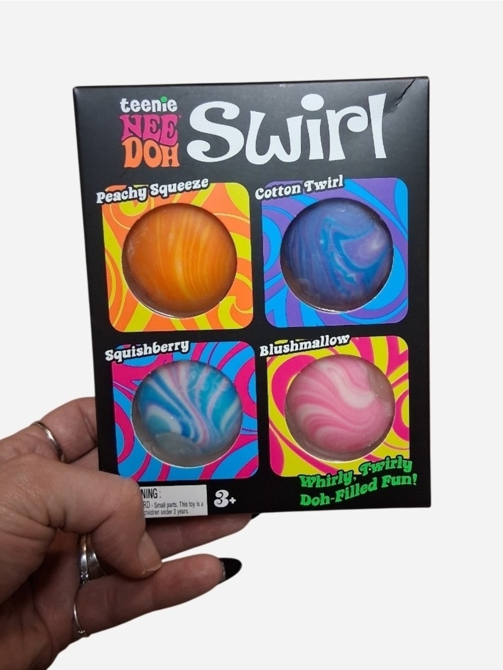 Teenie NeeDoh Swirl Balls 4 Pack NEW